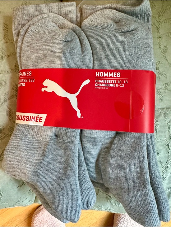 Puma Other - NWT Puma Grey Men’s Cushioned Ankle Socks — Light Grey 3-Pack